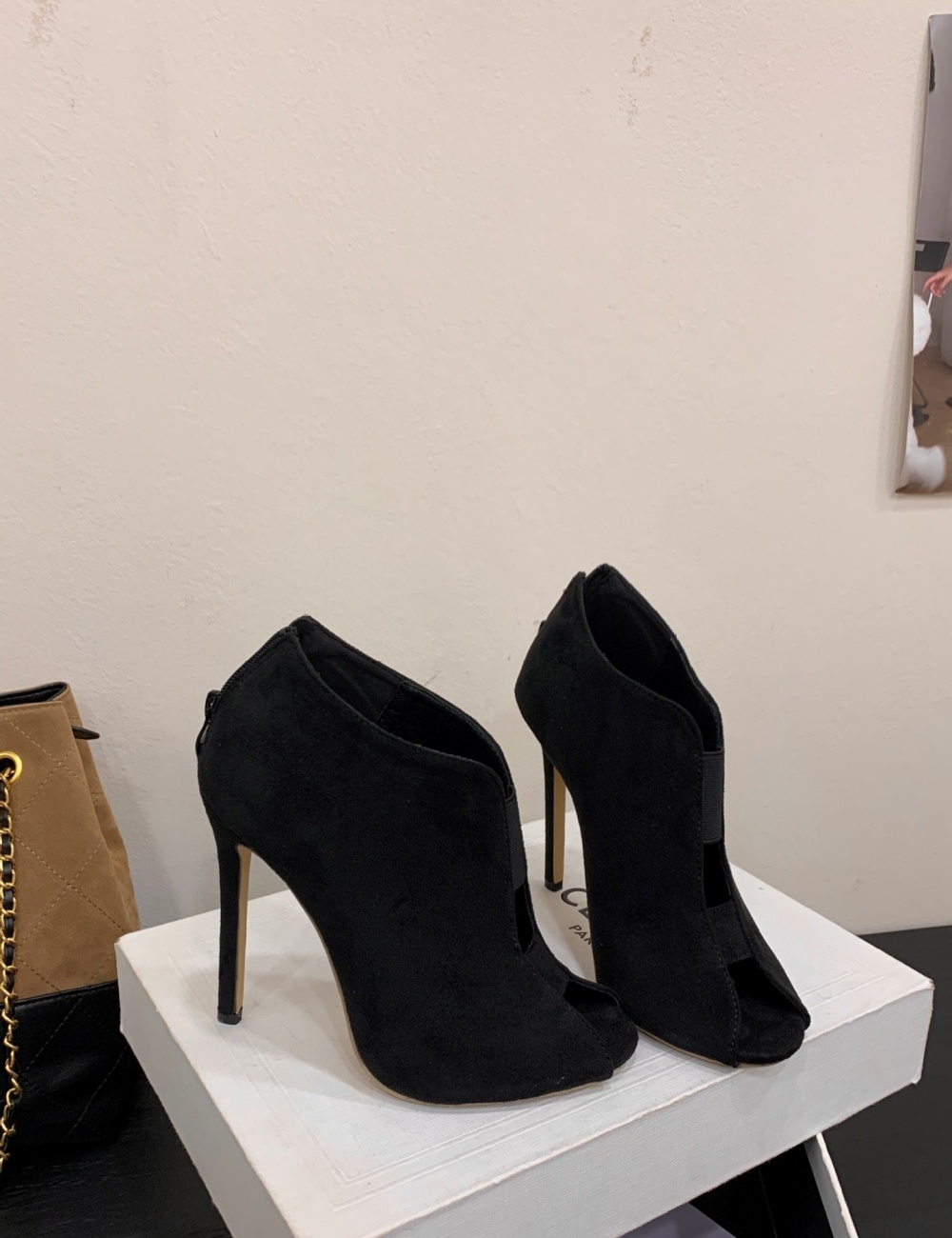 Elegant fish mouth summer boots fine-root sandals for women