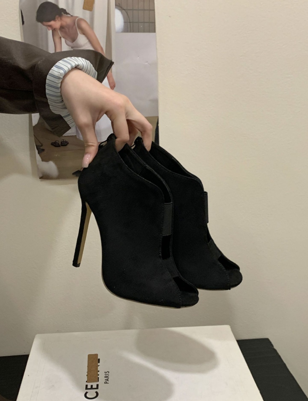 Elegant fish mouth summer boots fine-root sandals for women