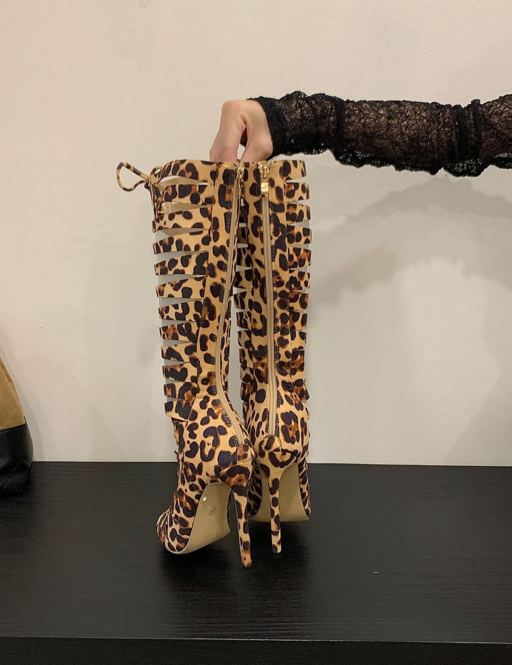 High-heeled open toe sandals fine-root summer boots for women