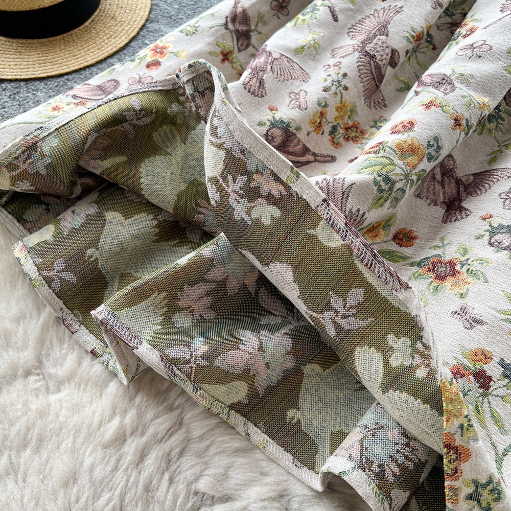 High waist slim long dress A-line pleated skirt for women