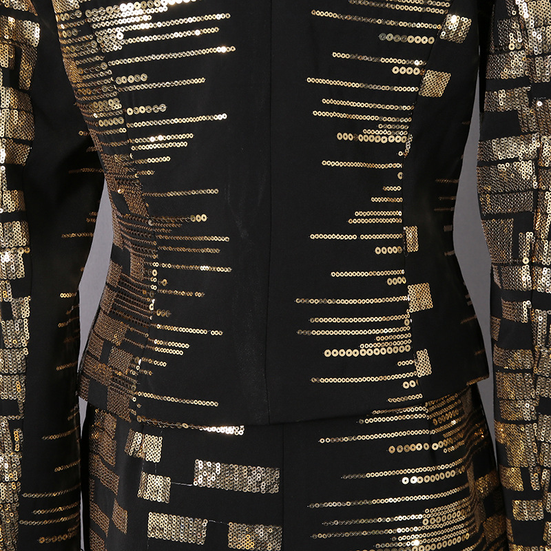 Package hip luxurious long skirt geometry tops 2pcs set