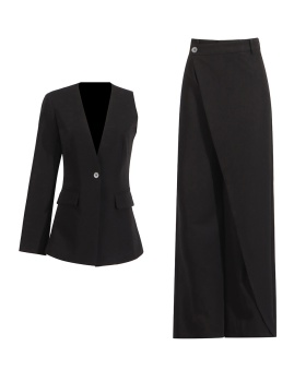 Winter tops minimalist casual pants 2pcs set for women