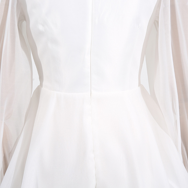 V-neck organza corset retro court style dress for women