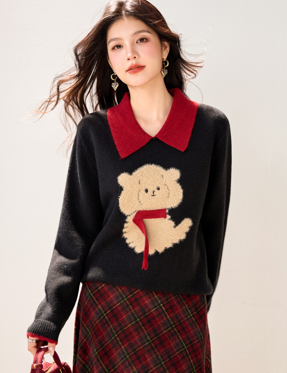 Spring and autumn tops show young sweater for women