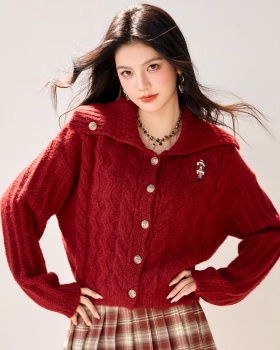 Autumn and winter tops embroidery coat for women