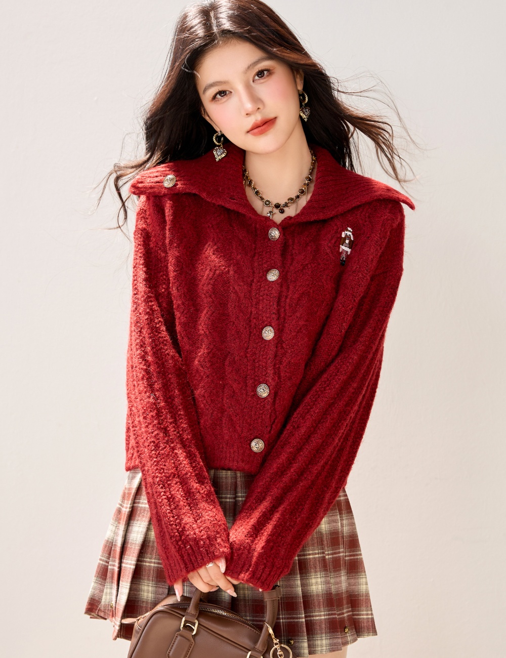 Autumn and winter tops embroidery coat for women