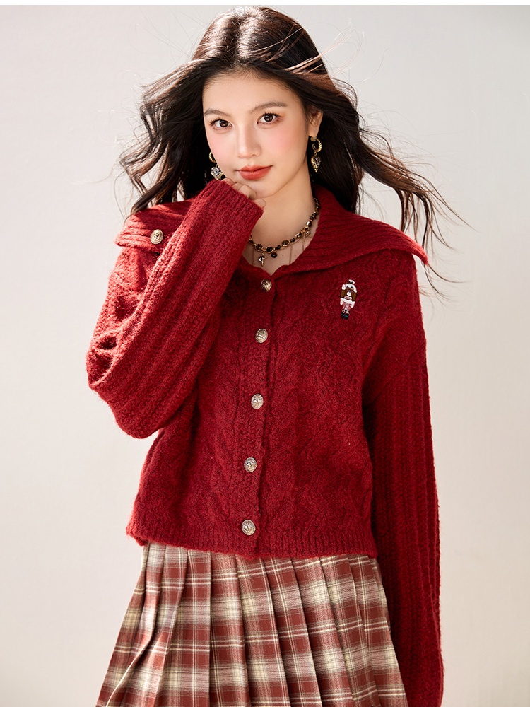 Autumn and winter tops embroidery coat for women