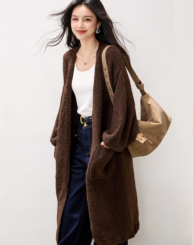 Lazy Korean style sweater loose knitted coat for women