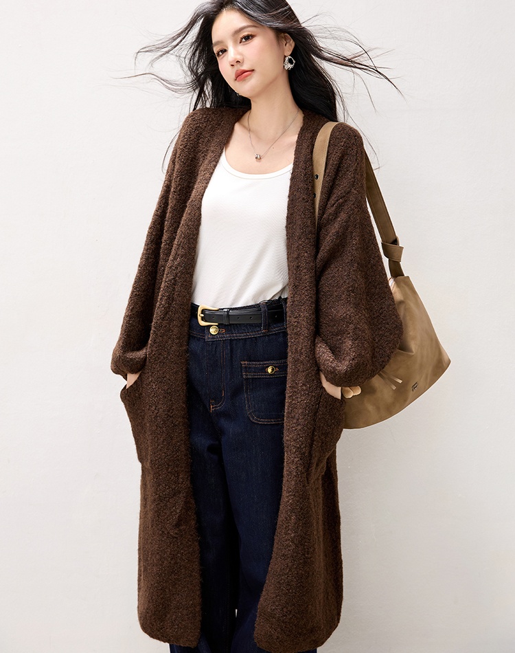 Lazy Korean style sweater loose knitted coat for women