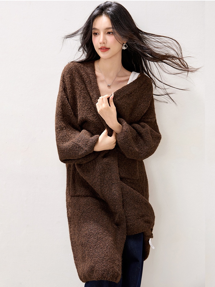 Lazy Korean style sweater loose knitted coat for women