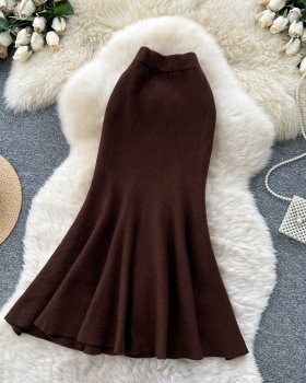 Mermaid knitted sweater dress autumn and winter skirt