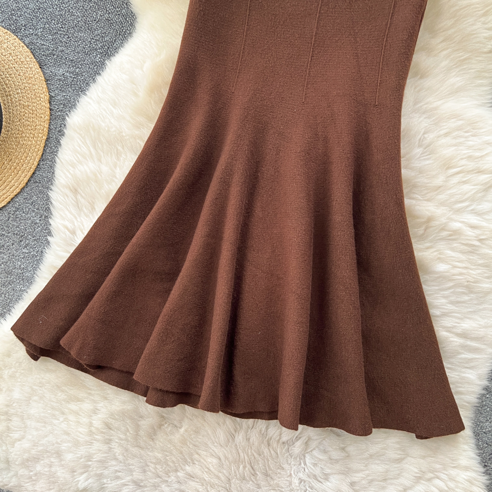Mermaid knitted sweater dress autumn and winter skirt