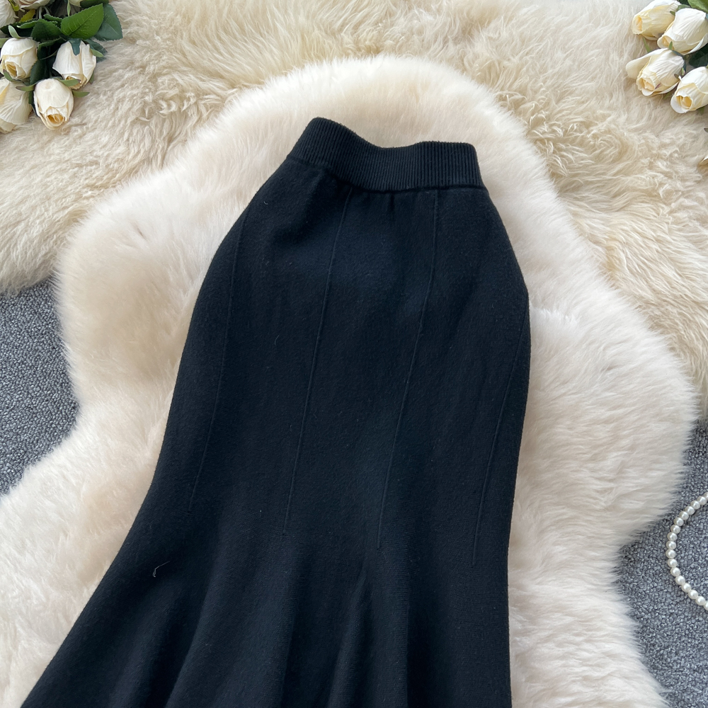Mermaid knitted sweater dress autumn and winter skirt
