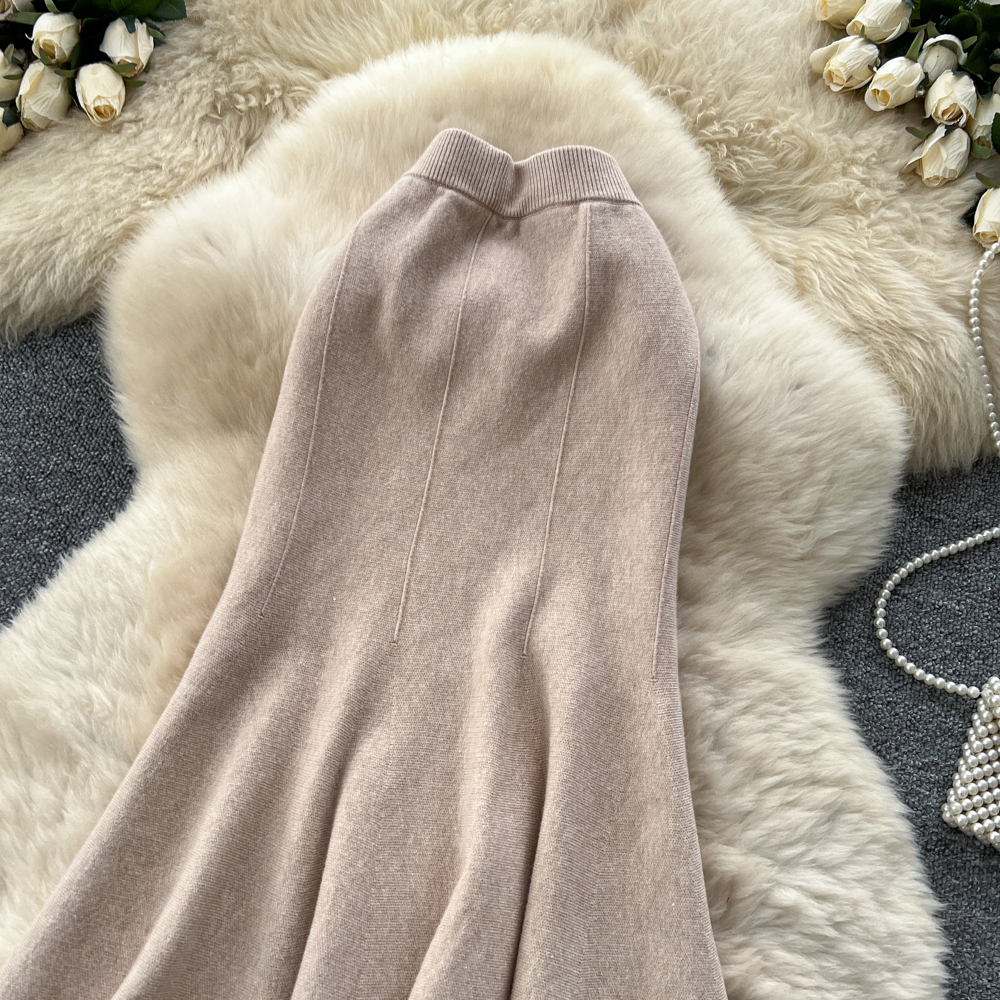 Mermaid knitted sweater dress autumn and winter skirt