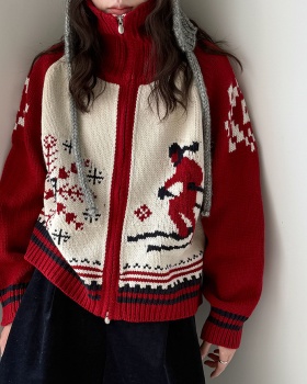 Knitted cardigan lazy sweater for women