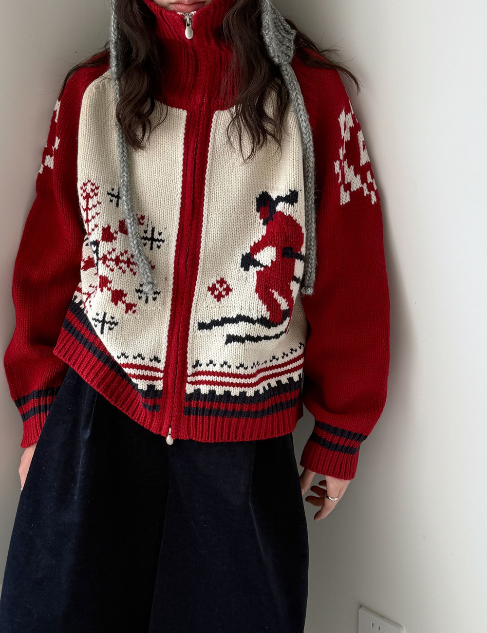 Knitted cardigan lazy sweater for women