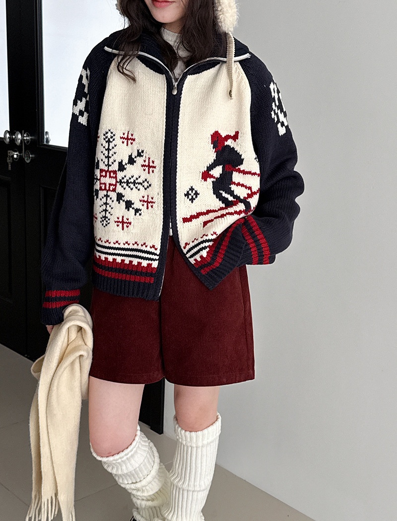 Knitted cardigan lazy sweater for women