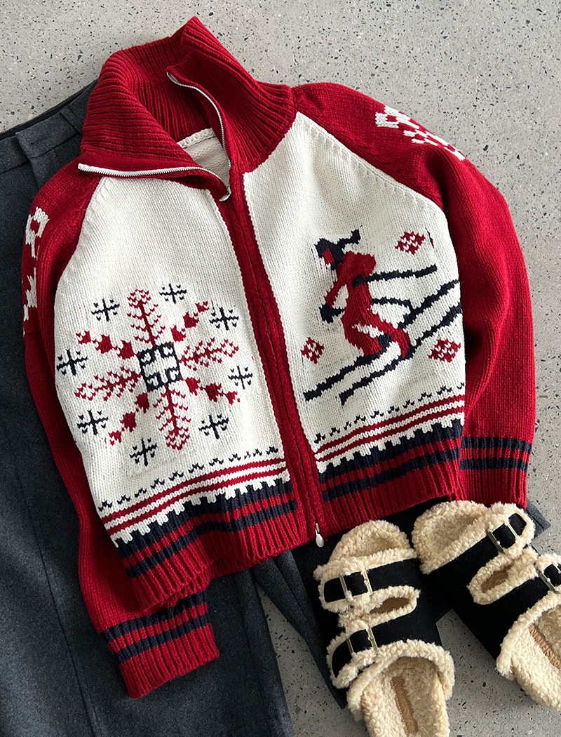 Knitted cardigan lazy sweater for women