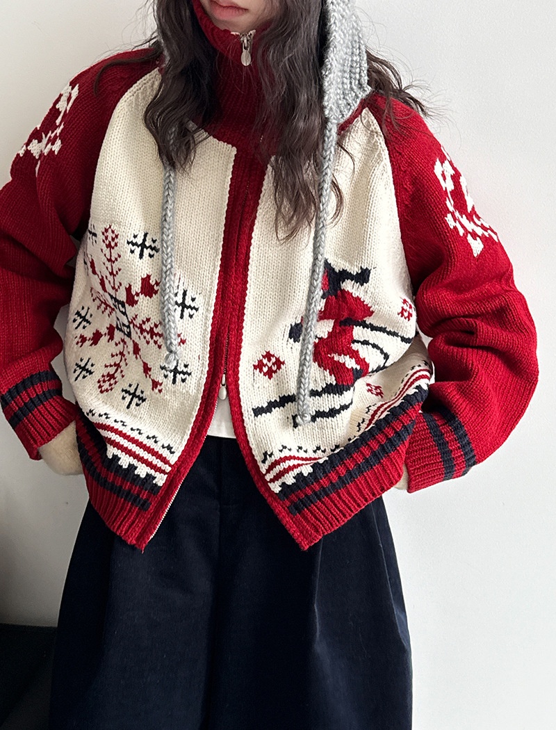 Knitted cardigan lazy sweater for women