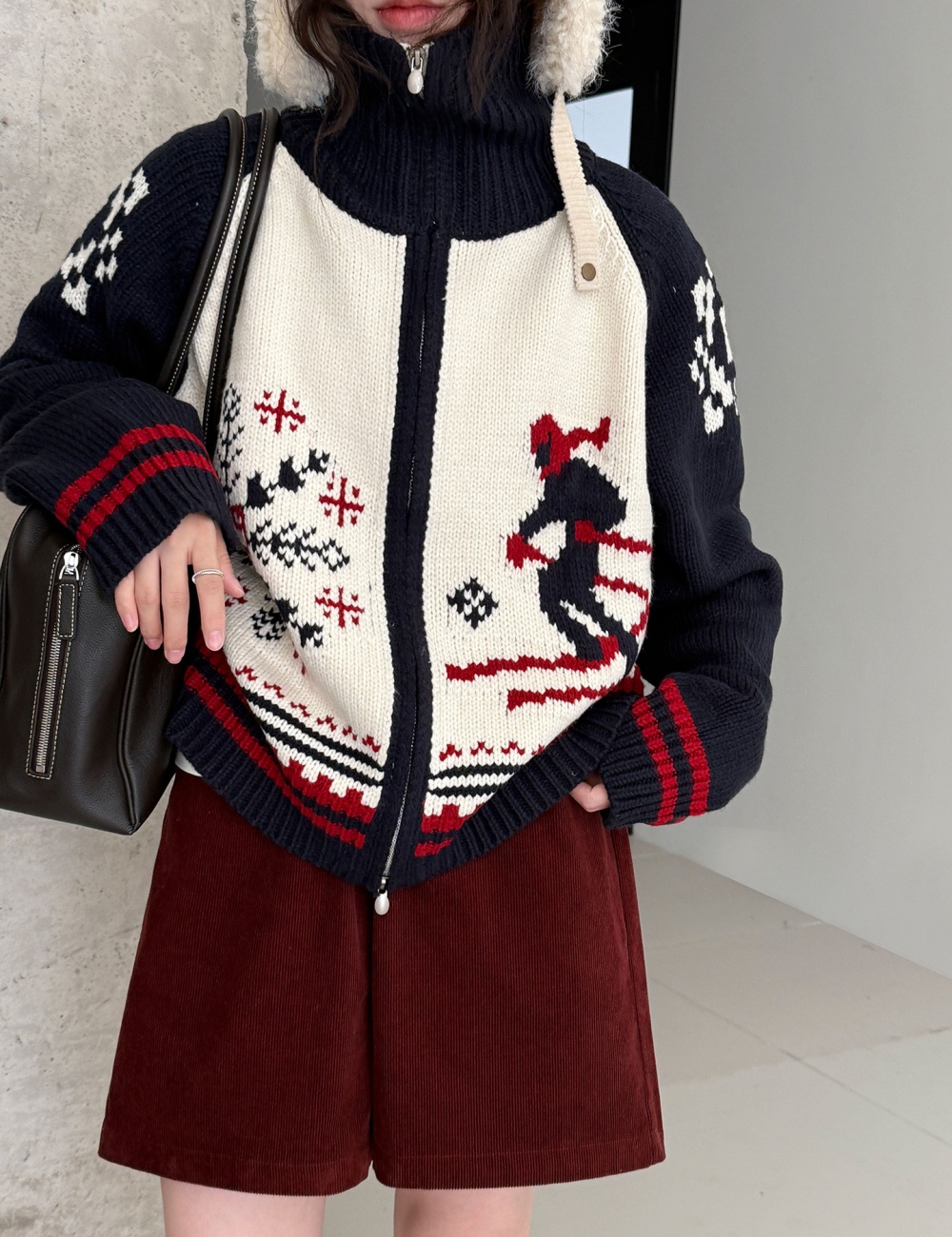 Knitted cardigan lazy sweater for women