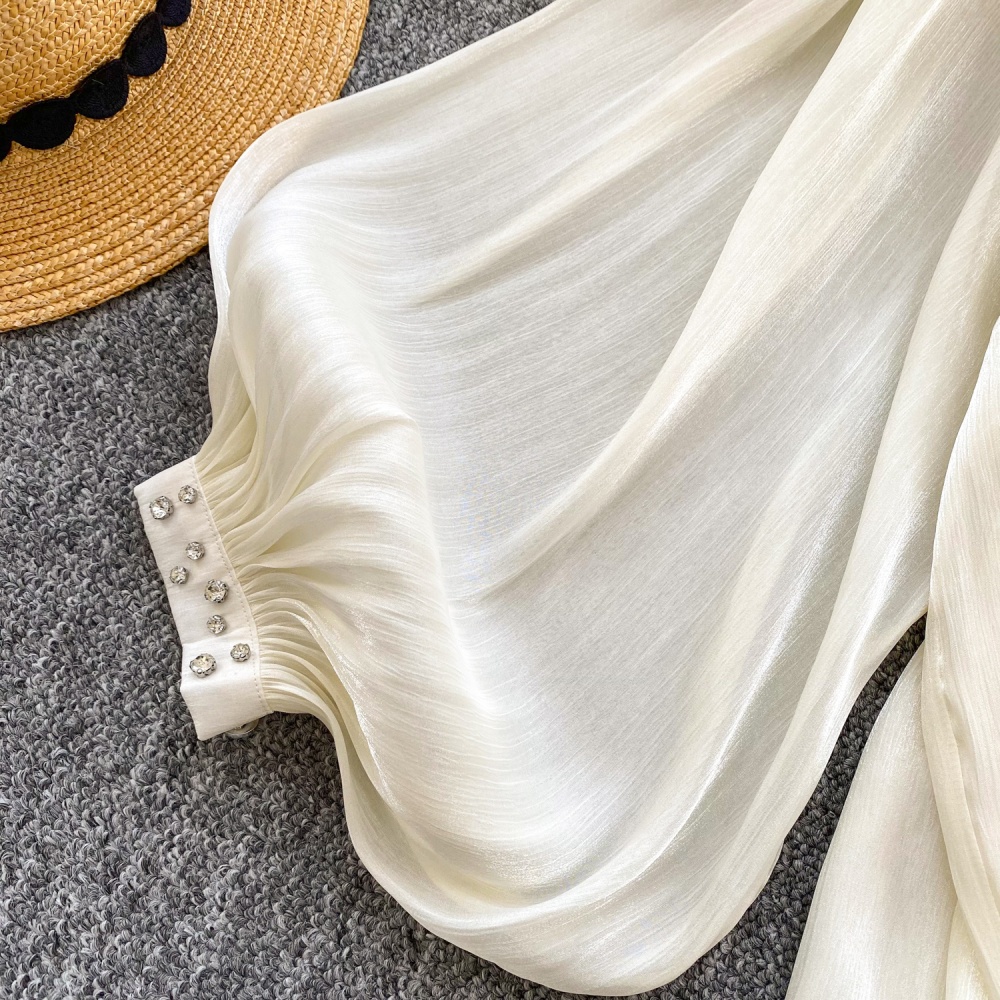 Rhinestone tassels tops niche loose shirt for women