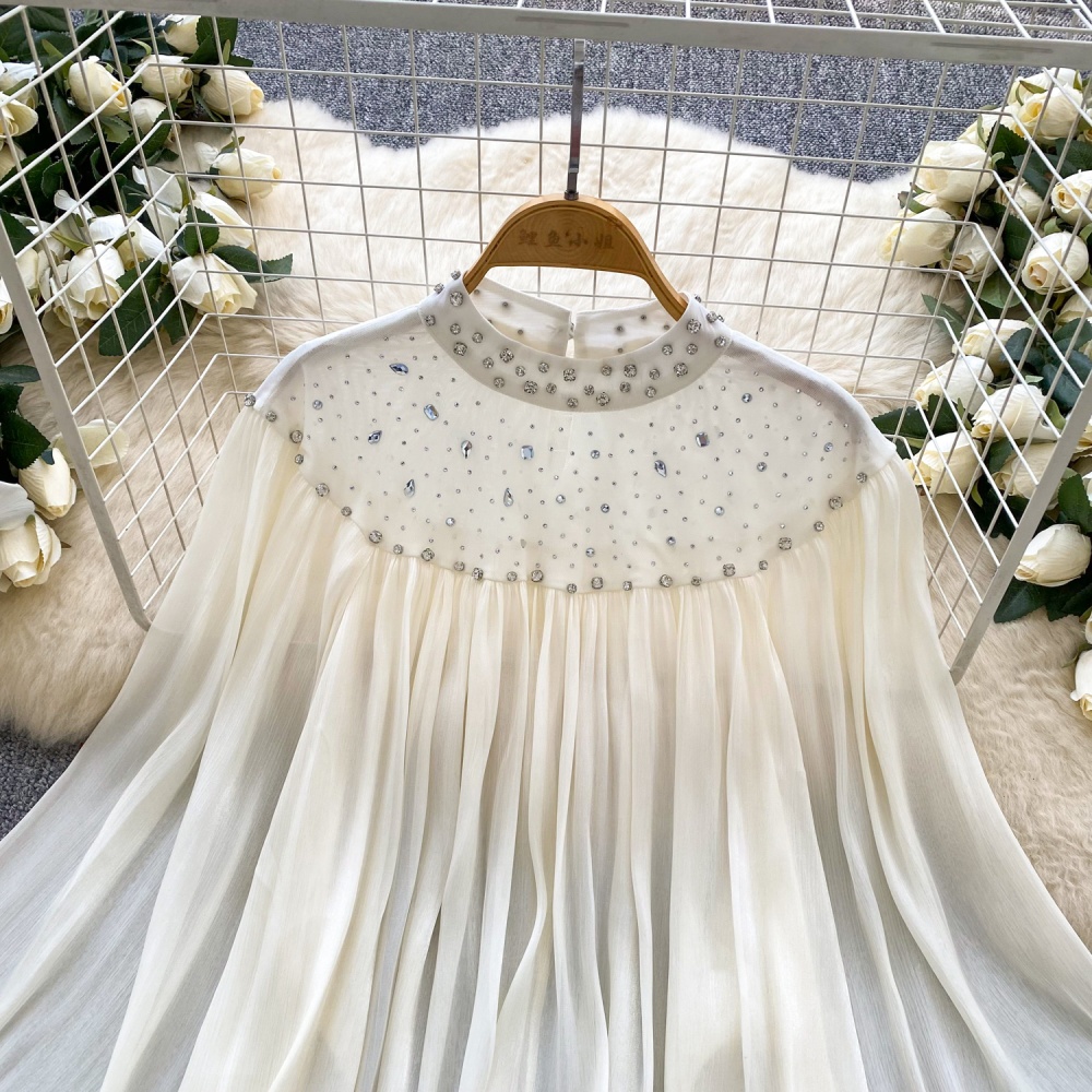 Rhinestone tassels tops niche loose shirt for women