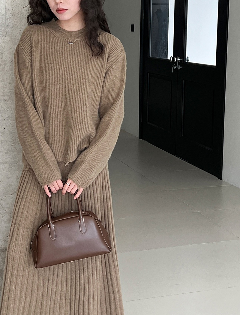 High waist sweater skirt a set for women