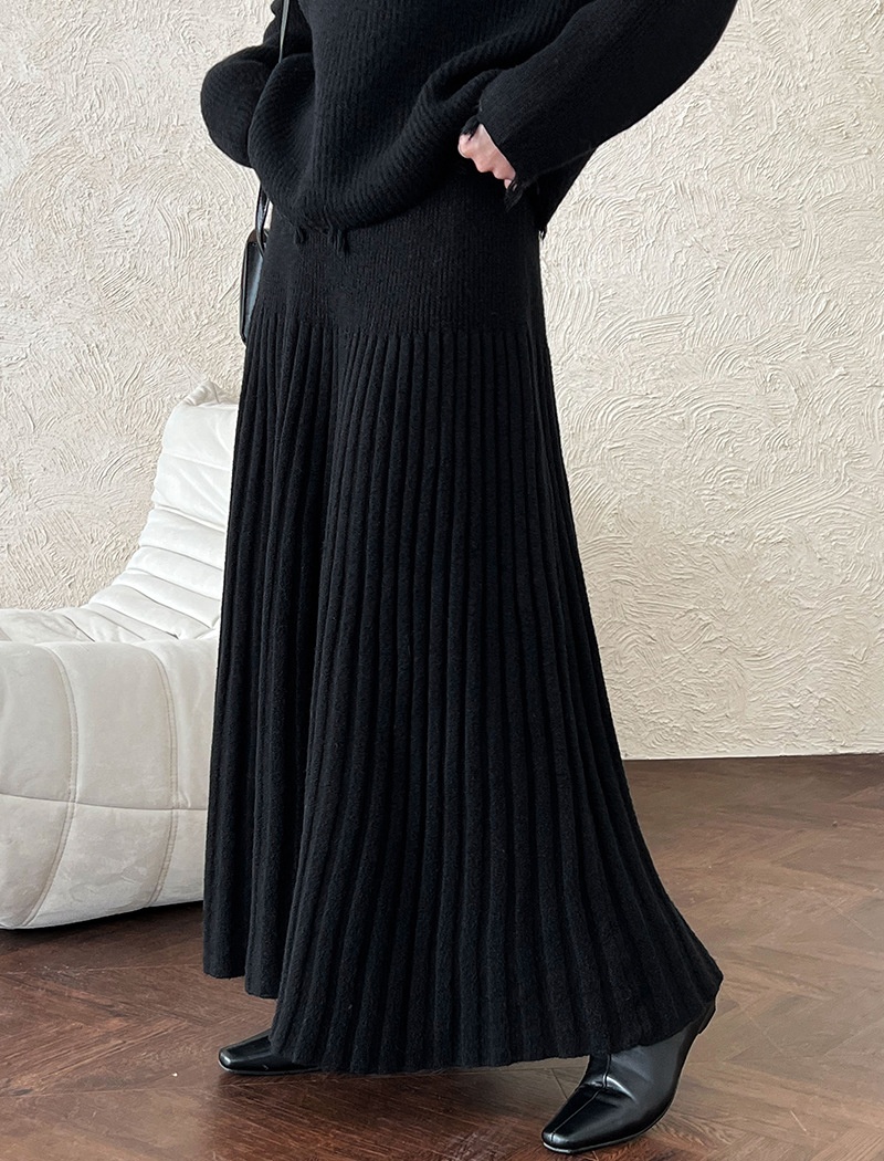High waist sweater skirt a set for women