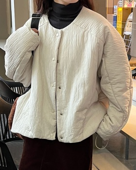 Short round neck tops Casual simple jacket for women