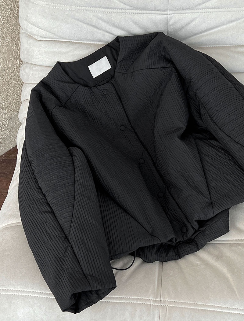 Short round neck tops Casual simple jacket for women