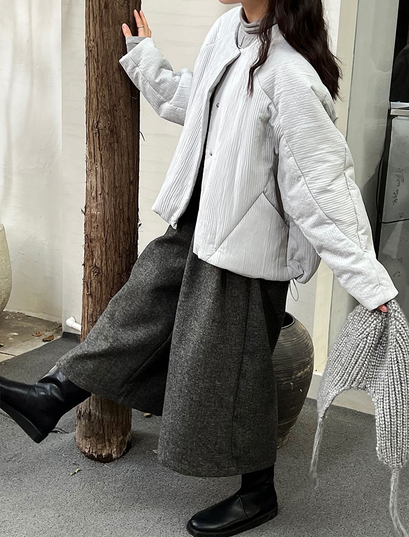 Short round neck tops Casual simple jacket for women