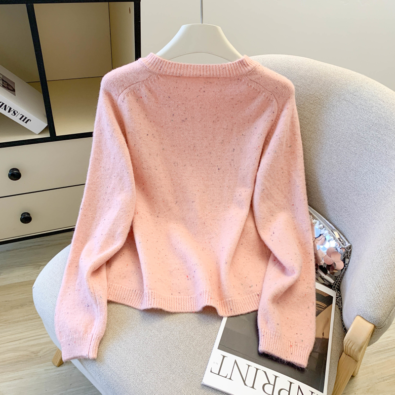 Bow knitted coat autumn and winter cardigan