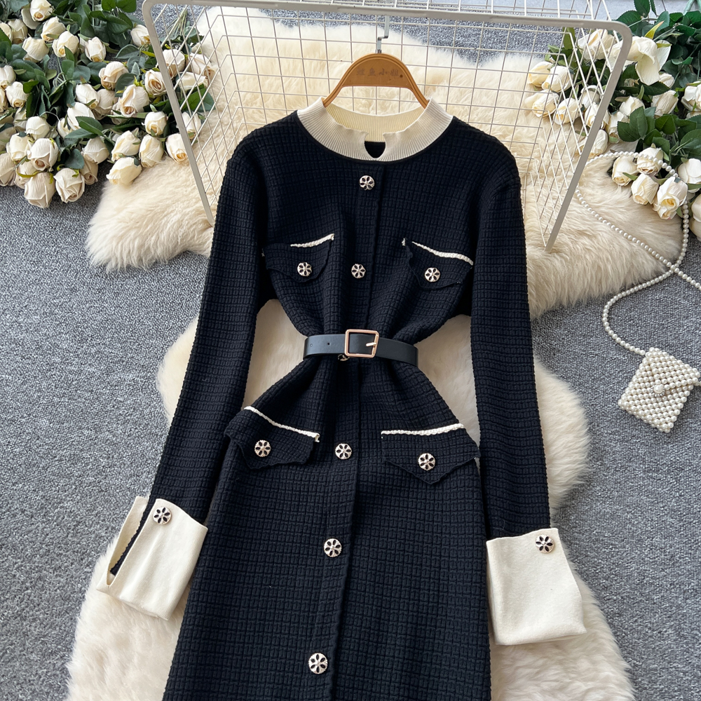 Autumn and winter dress sweater dress for women