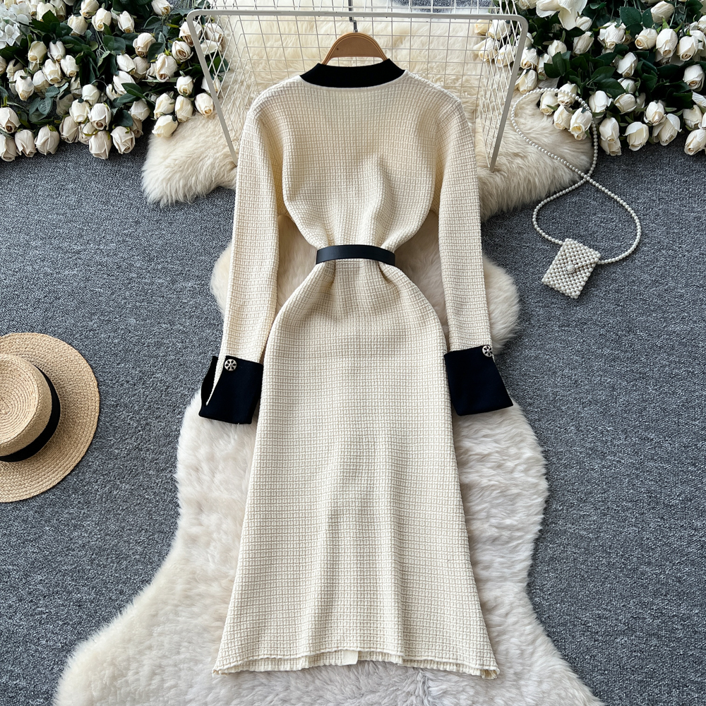 Autumn and winter dress sweater dress for women
