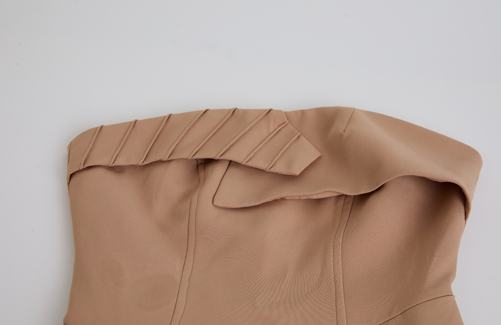 Sexy light formal dress wrapped chest long dress