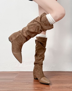 Pointed thigh boots temperament boots for women