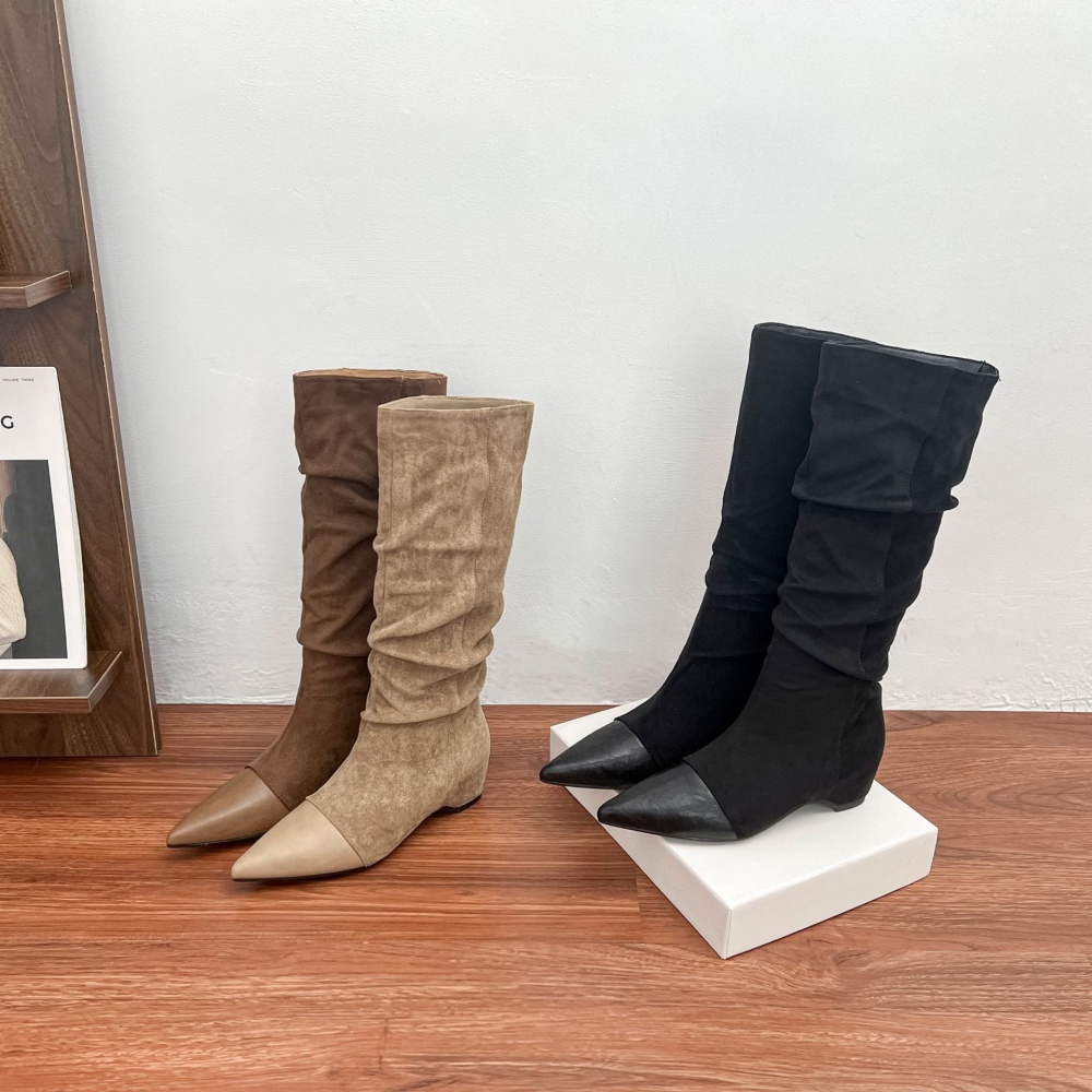 Pointed thigh boots temperament boots for women