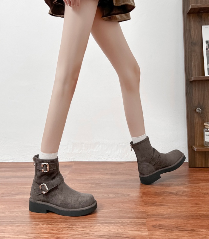 Thick crust short boots heighten boots for women