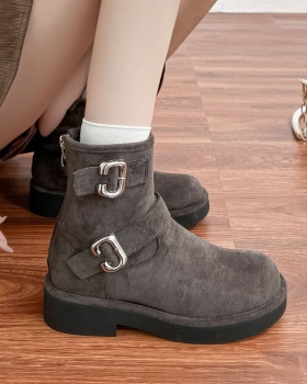 Broadcloth autumn and winter boots cingulate short boots