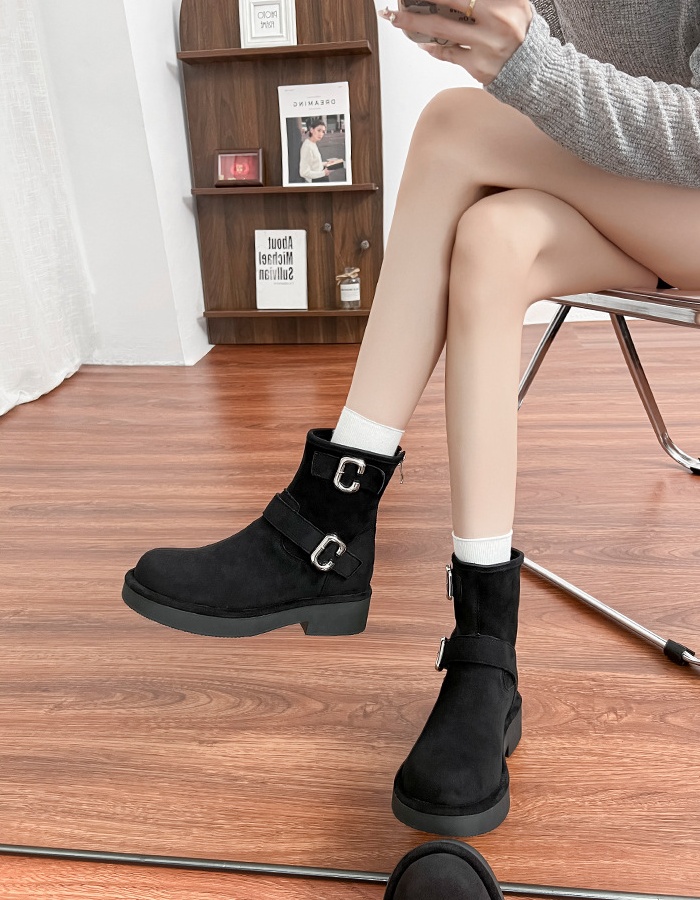 Broadcloth autumn and winter boots cingulate short boots