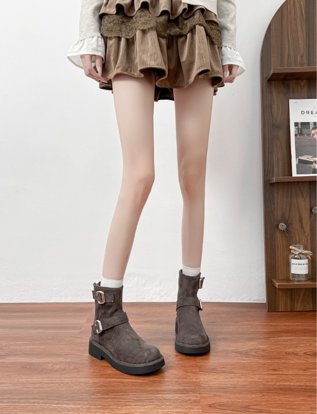 Broadcloth autumn and winter boots cingulate short boots