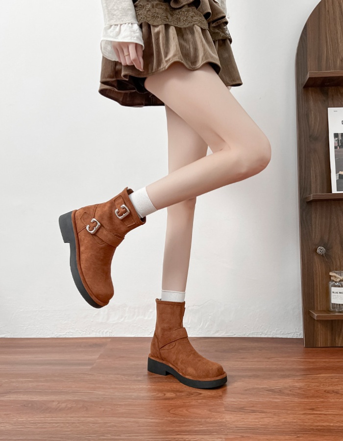 Broadcloth autumn and winter boots cingulate short boots