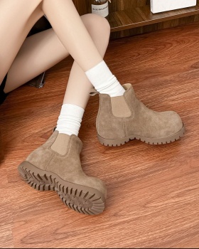 Matte leather short boots martin boots for women