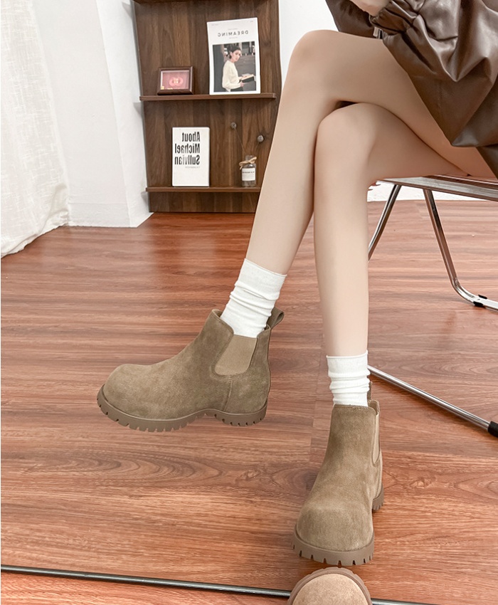 Matte leather short boots martin boots for women