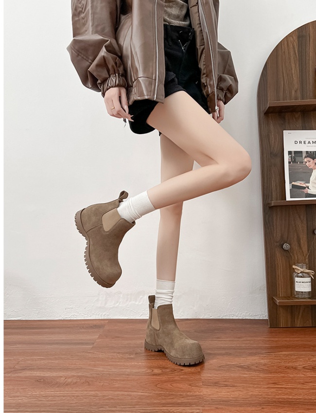 Matte leather short boots martin boots for women