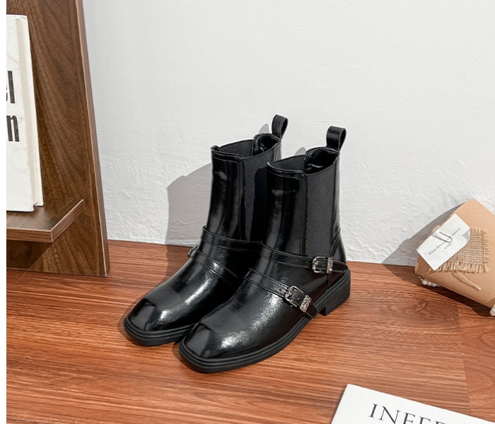 Retro thermal boots elasticity half Boots for women