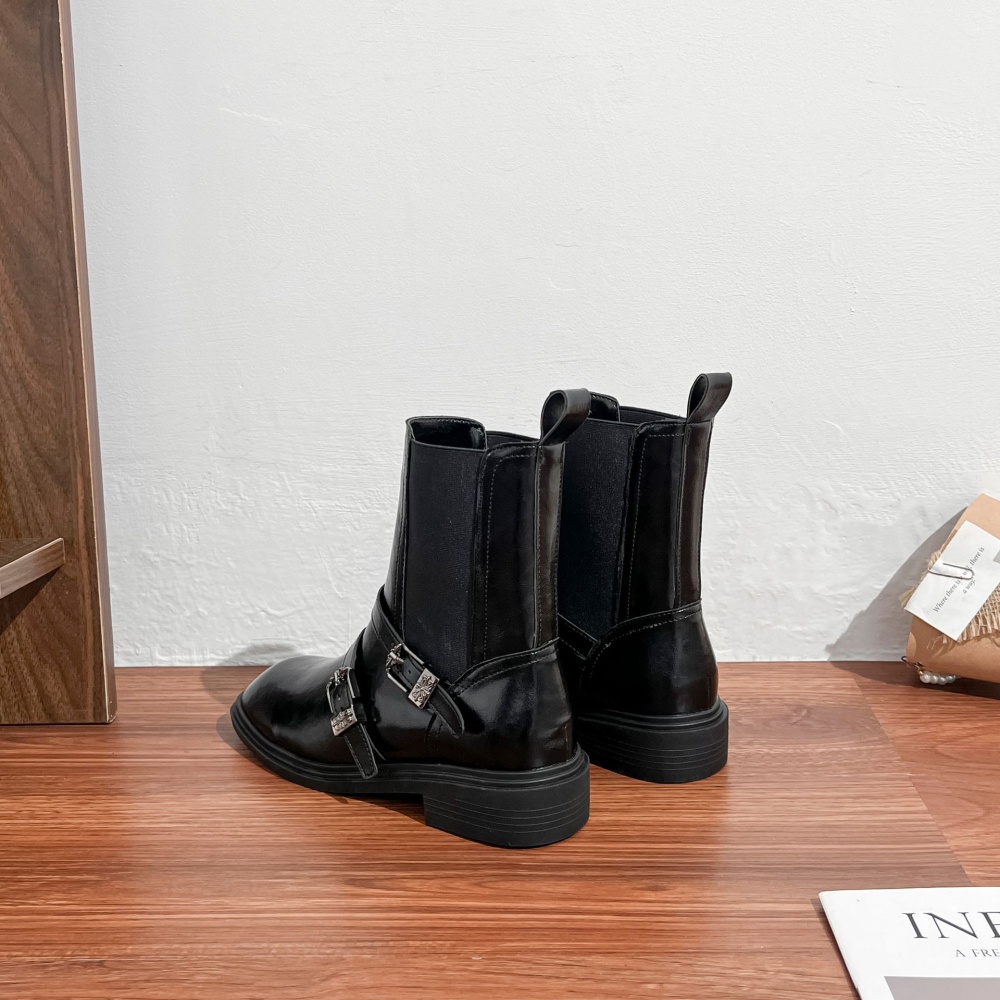 Retro thermal boots elasticity half Boots for women