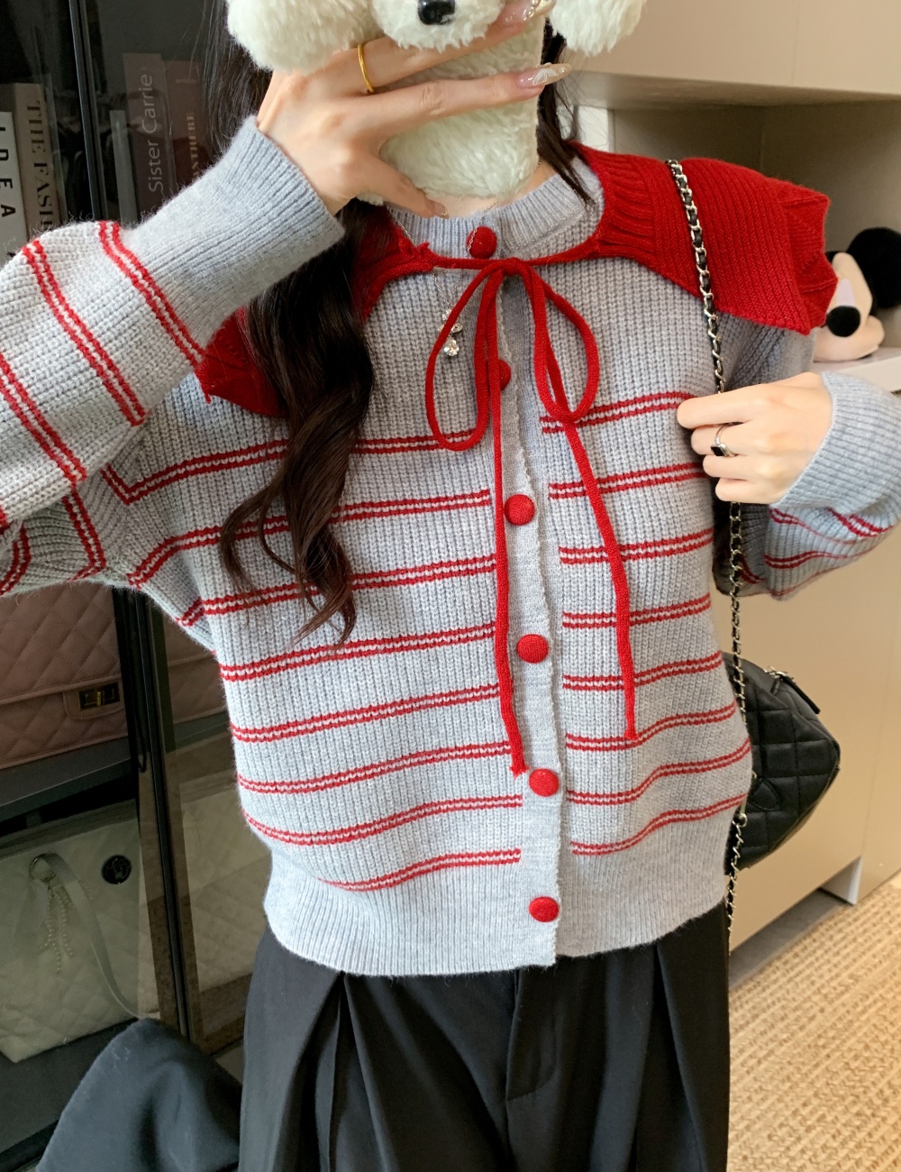 Autumn and winter shawl mixed colors tops for women