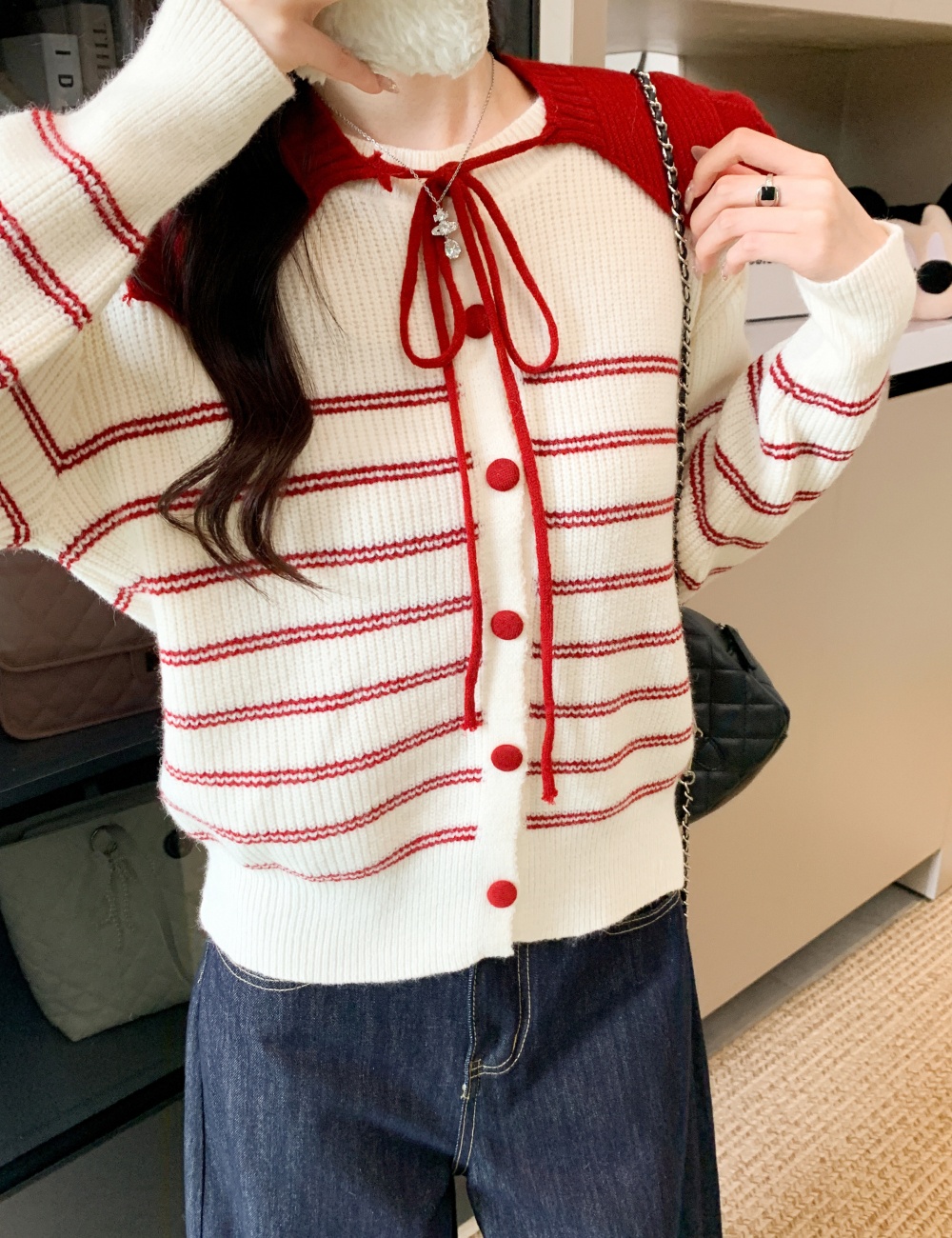 Autumn and winter shawl mixed colors tops for women