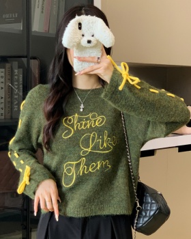 Letters lazy wool sweater autumn and winter unique tops